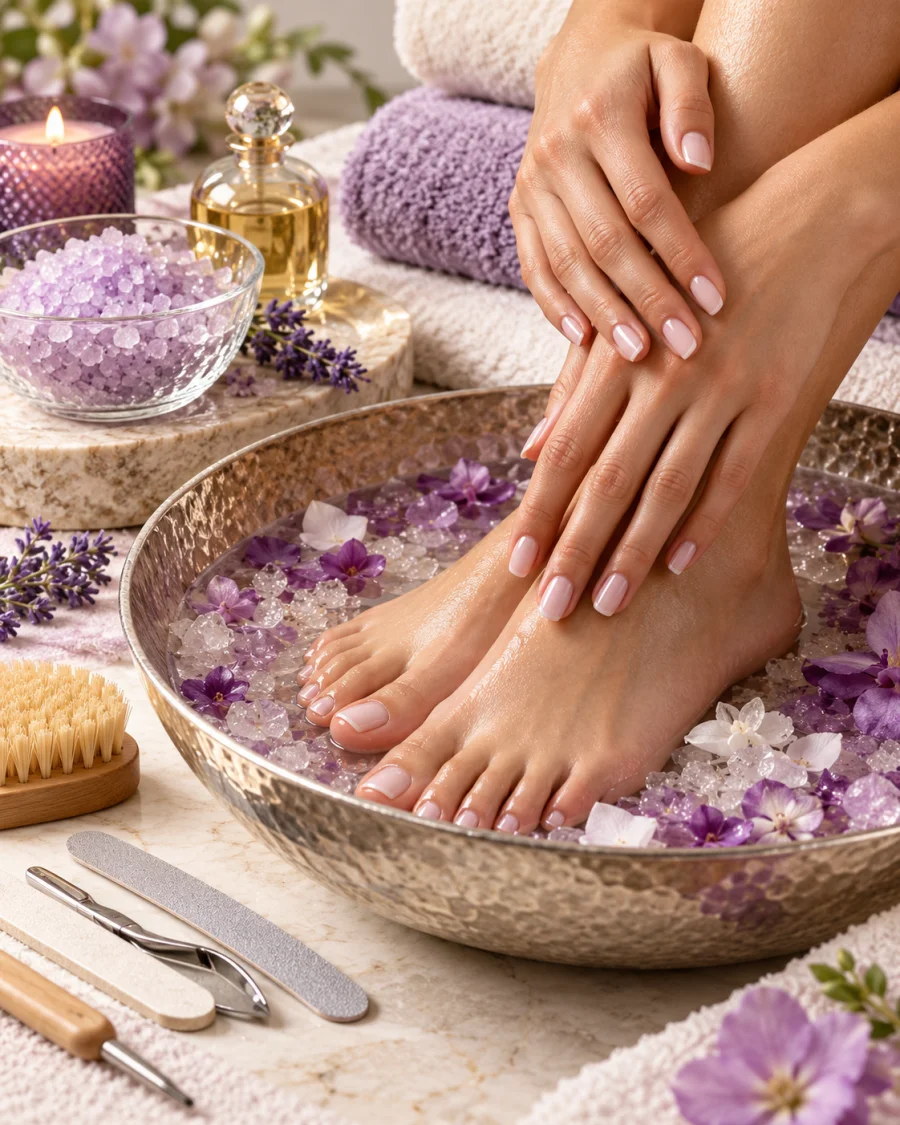 Crystal Manicure and Pedicure
