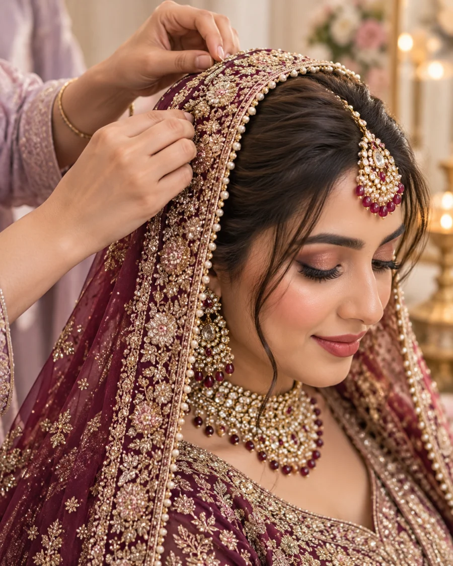 Dupatta setting