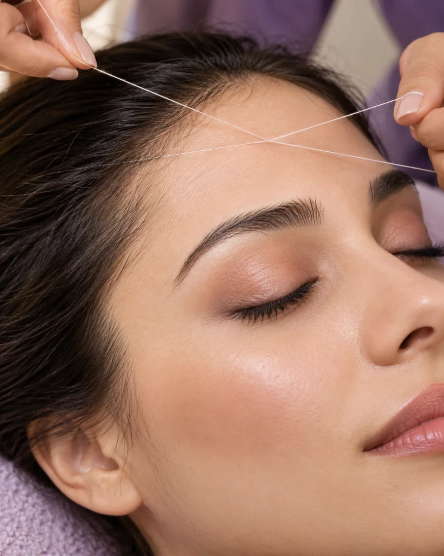 Forehead threading